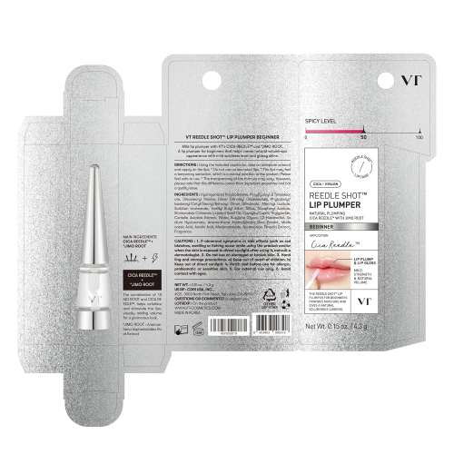VT Cosmetics: Reedle Shot Lip Plumper Beginner | Lip Volumizing | Micro-Needling | Plump Lips | Starter Formula | 0.15oz