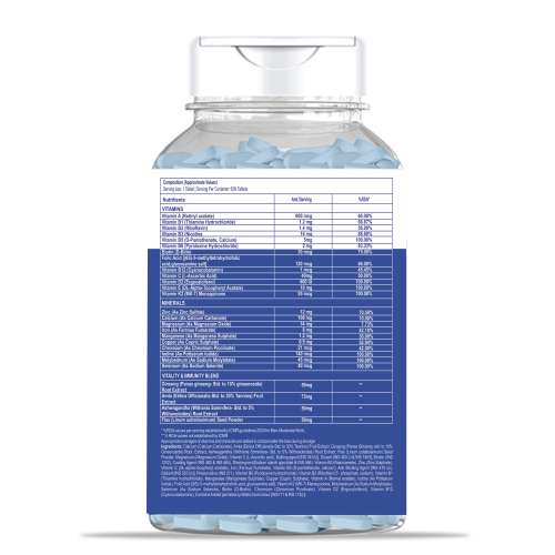 Dr. Morepen: multivitamins for men with omega 3 and herbs 60 veg tablets pack of 2