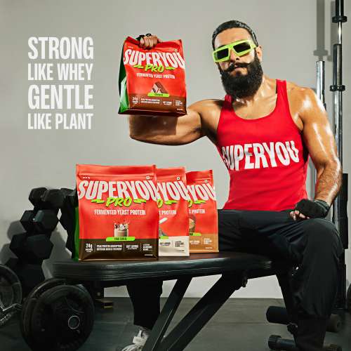 SuperYou: Pro Fermented Yeast Protein(Pack of 8) | 24g Protein| Coffee | Peak Absorption | Superior Muscle Recovery | Gut Friendly + 1Bn CFU Probiotics | PDCAAS of 1 - 288g SuperYou: Pro Fermented Yeast Protein(Pack of 8) | 24g Protein| Coffee | Peak Absorption | Superior Muscle Recovery | Gut Friendly + 1Bn CFU Probiotics | PDCAAS of 1 - 288g