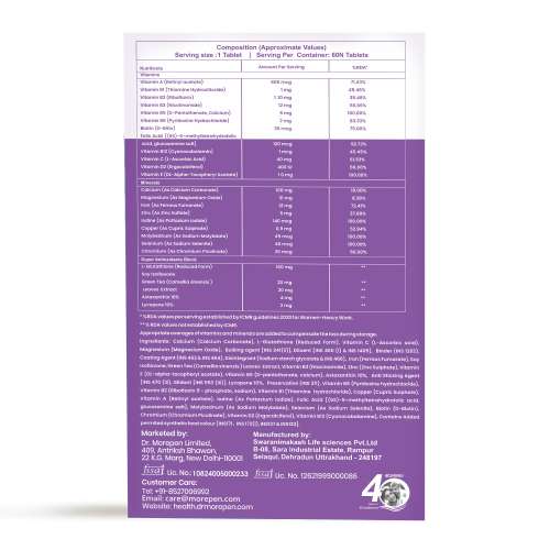 Dr. Morepen: Multivitamins For Women - Energy & Immunity Booster - 60 Tablets