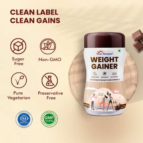 Dr. Morepen: Weight Gainer for Weight Gain, Chocolate Flavour - 500gm