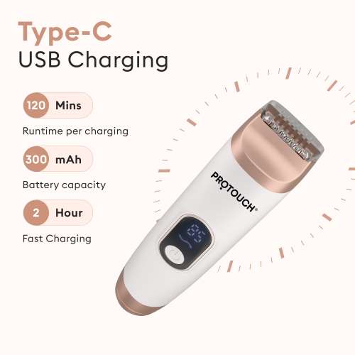 Protouch: PROTOUCH All-in-1 All Rounder Womens Trimmer & Epilator | Face, Body, Bikini & Underarms | Rechargeable & Painless Hair Removal