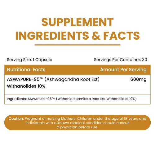 Vlado's Himalayan Organics: Vlado's Himalayan Organics Pure Ashwagandha -10% Withanolides with Ultra High Potency - 600MG - Highly Concentrated & Third-Party Lab Tested - Ayurvedic Supplement - Focus, Mood Support, Increase Energy, Strength - Enhanced Mood & Performance - 30 Capsule