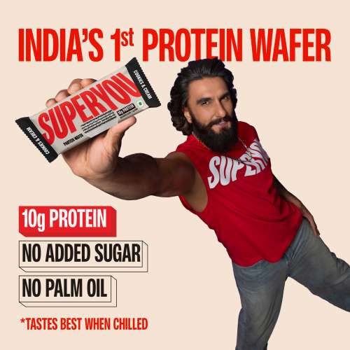 SuperYou: Cookies & Cream Protein Wafer Bars  Pack of 10