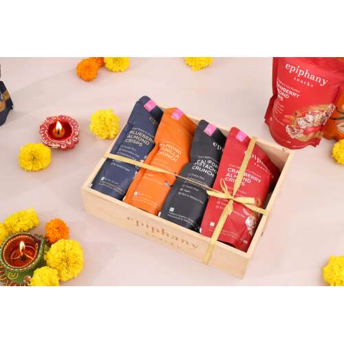 Epiphany: Exclusive Festive Hamper  wooden Hamper   600gm Epiphany: Exclusive Festive Hamper  wooden Hamper   600gm