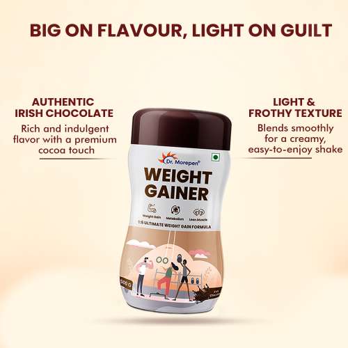 Dr. Morepen: Weight Gainer for Weight Gain, Chocolate Flavour - 500gm