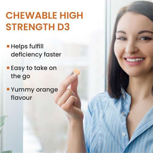 Vlado's Himalayan Organics: Vlado's Himalayan Organics Vitamin D3 10000IU - Chewable Vitamin D Tablets | Cholecalciferol Vitamin D3 Supplement for Bone & Immunity | Vitamin D3 Supplement for Women & Men | Orange Flavour - 60 Tablets