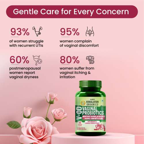 Vlado's Himalayan Organics: Vlado's Himalayan Organics Vaginal Probiotics for Women pH Balance with Prebiotics & Lactobacillus Probiotic Blend - Vaginal Health Supplement - I PromoteVaginal Odor & Vaginal Flora - 60 Veg Capsules