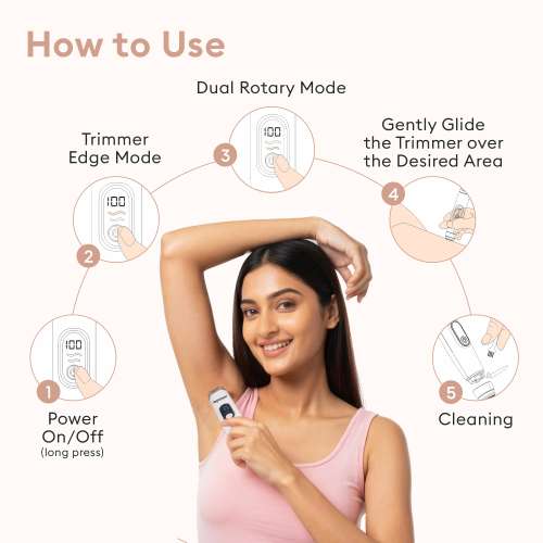 Protouch: PROTOUCH All-in-1 All Rounder Womens Trimmer & Epilator | Face, Body, Bikini & Underarms | Rechargeable & Painless Hair Removal