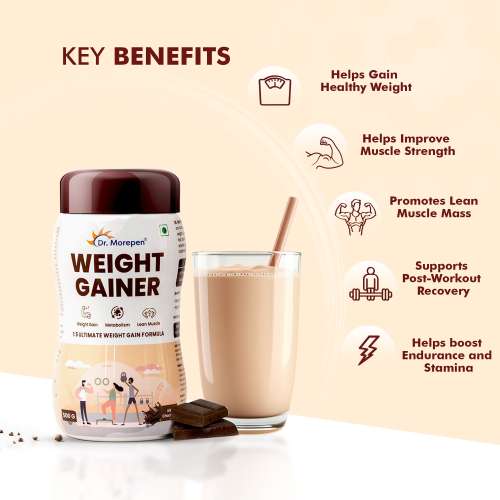 Dr. Morepen: Weight Gainer for Weight Gain, Chocolate Flavour - 500gm