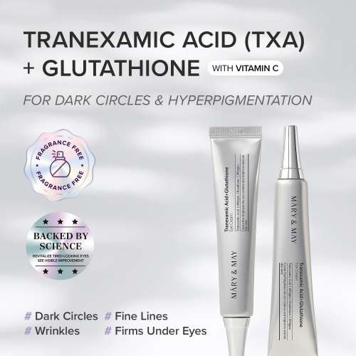 Mary&May: Tranexamic Acid + Glutathione Eye Cream | Dark Circle Care | Brightening | Anti-Aging | Hydrating | 30g