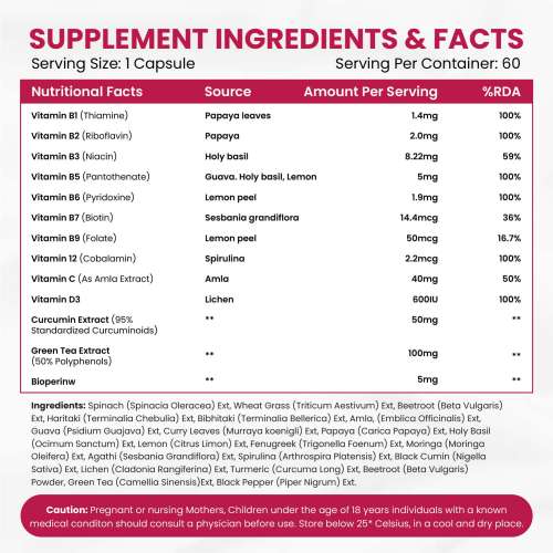 Vlado's Himalayan Organics: Plant Based Collagen Builder for Hair and Skin with Biotin and Vitamin C - 60 Veg Capsules [CLONE]