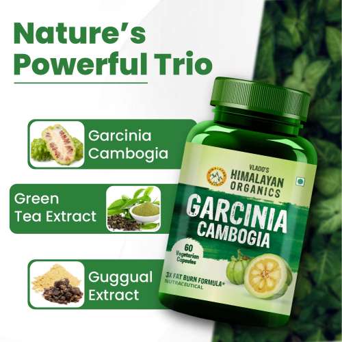 Vlado's Himalayan Organics: Garcinia Cambogia Supplement for Weight Management - 60 Veg Capsules