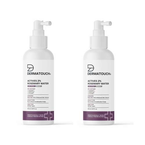 Dermatouch: DERMATOUCH ACTIVES 2% ROSEMARY WATER HAIR SPRAY - 50ML PACK OF 2