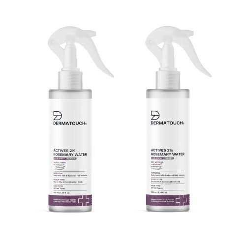 Dermatouch: DERMATOUCH ACTIVES 2% ROSEMARY WATER HAIR SPRAY - 100ML PACK OF 2