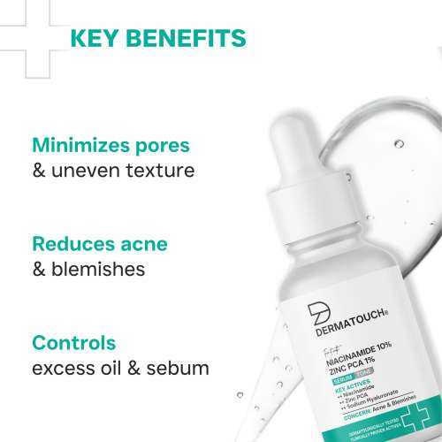 Dermatouch: Dermatouch Niacinamide 10% + Zinc Pca 1% Serum For Men & Women  Face Serum For Acne, Blemishes & Oil Control / Suitable For All Skin Types 10ml