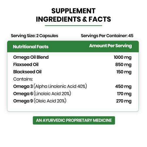 Vlado's Himalayan Organics: Omega 3 6 9 Vegan Natural Nutrition Supplement for Muscle, Bone , Heart & Skin - 90 Capsules