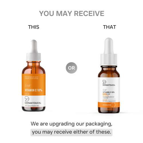 Dermatouch: Dermatouch Vitamin C 10% Serum With Cycloretin  Brightening, Firming & Anti-Aging Face Serum For Men & Women | For A Radiant, Firmed & Even-Toned Skin 10ml