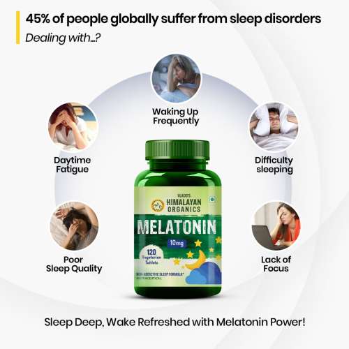 Vlado's Himalayan Organics: Melatonin 10Mg (Healthy Sleep Cycle) - 120 Tablets