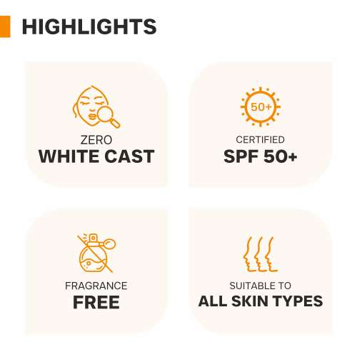 Dermatouch: Dermatouch Niacinamide 2% Vitamin C Sunscreen For Glowing Skin | Spf 50+ Pa ++++ | Quick Absorbing | Zero White Cast | 30gm