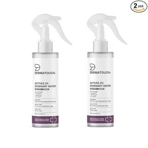 Dermatouch: DERMATOUCH ACTIVES 2% ROSEMARY WATER HAIR SPRAY - 200ML PACK OF 2