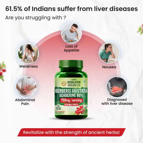 Vlado's Himalayan Organics: Vlado's Himalayan Organics Berberis Berberine 98% with Milk Thistle I Berberine Capsules 750 mg | Berberine Supplements for 2X Liver Support I Berberis Aristata ISupports Liver Health, Antioxidant Protection & Weight Management | Herbal Formula for Detox 
