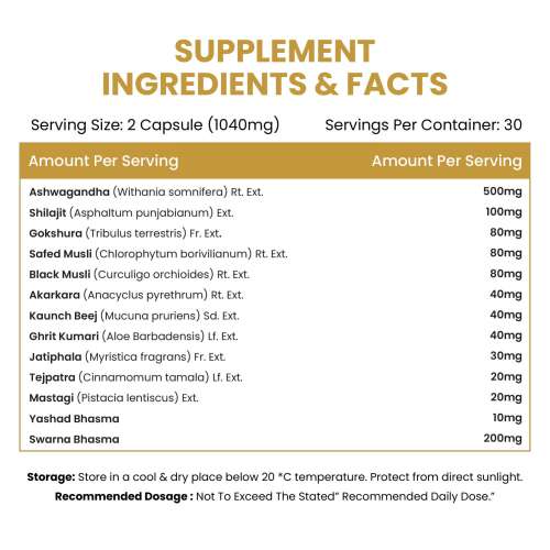 Vlado's Himalayan Organics: Vlado's Himalayan Organics Ashwagandha Gold Plus | Supports Strength, Energy & Immunity | 60 Veg Capsules