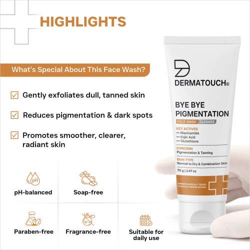 Dermatouch: Bye Bye Pigmentation Face Wash - 70gm