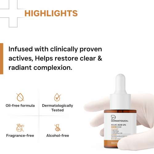 Dermatouch: Dermatouch Kojic Acid 2% Face Serum For- Hyperpigmentaion & Dark Spots For Dry To Oily & Pigmentation-Prone Skin- 20ml