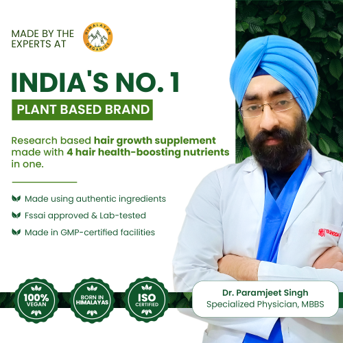 Vlado's Himalayan Organics: Biotin 10,000 mcg Supplement with Keratin, Amino Acids & Multivitamin - 120 Veg Tablets