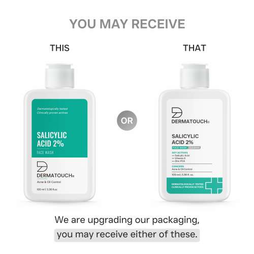 Dermatouch: Dermatouch Salicylic Acid 2% Face Wash | For Acne & Oil Control | Suitable To All Skin Types | For Both Men & Women | 100ml  Pack Of 2
