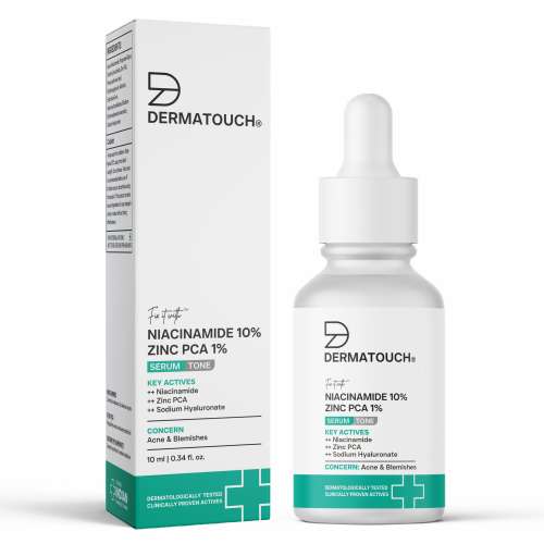 Dermatouch: Dermatouch Niacinamide 10% + Zinc Pca 1% Serum For Men & Women  Face Serum For Acne, Blemishes & Oil Control / Suitable For All Skin Types 10ml