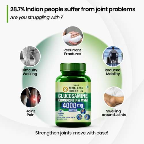 Vlado's Himalayan Organics: Vlados Himalayan Organics Glucosamine Chondroitin MSM with Boswellia | Cartilage & Joint Support Supplement | Glucosamine for Joint Relieves Pain and Stiffness - 90 Vegetarian Tablet