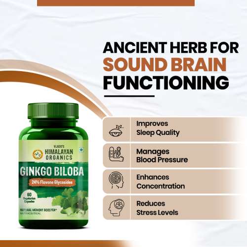 Vlado's Himalayan Organics: Ginkgo Biloba 500mg - 60 Capsules