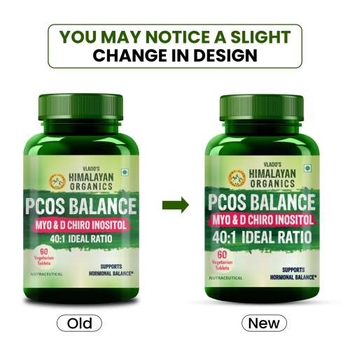 Vlado's Himalayan Organics: PCOS Multivitamin Supplement 2000mg Myo-Inositol, Caronositol, Folate, Chromium, Calcium & Vitamin D | 60 Veg Tablets