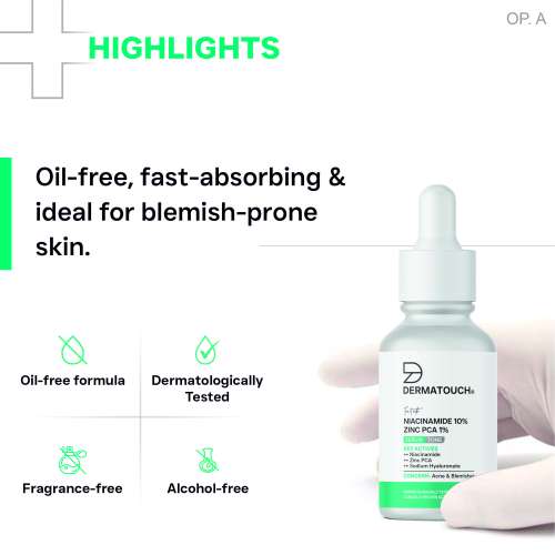 Dermatouch: Dermatouch Niacinamide 10% + Zinc Pca 1% Serum For Men & Women  Face Serum For Acne, Blemishes & Oil Control / Suitable For All Skin Types 10ml