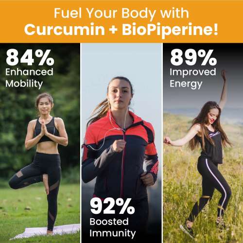 Vlado's Himalayan Organics: Vlado's Himalayan Organics Curcumin With Biopiperine 1500mg Tablets With 95% Curcuminoids Supplements For Better Absorption | Good For Skin & Joint pains - 90 Veg Tablets