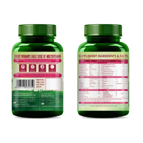 Vlado's Himalayan Organics: Vlados Himalayan Organics Multivitamin With Probiotics Supplement For Women With 60+ Essential Ingredients | Multiminerals For Immunity and Energy, Hair, Skin & Bone Support - 60 Veg Tablets