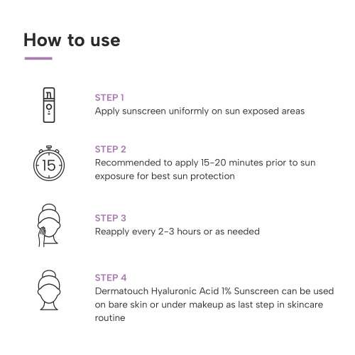 Dermatouch: Dermatouch Hyaluronic Acid 1% Spf 50 Pa++++ Sunscreen Gel - 50gm  Pack Of 2