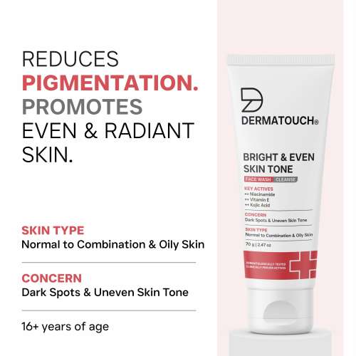 Dermatouch: Dailyglow Bright & Even Skin Tone Face Wash - 70gm