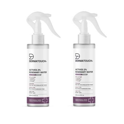 Dermatouch: DERMATOUCH ACTIVES 2% ROSEMARY WATER HAIR SPRAY - 200ML PACK OF 2