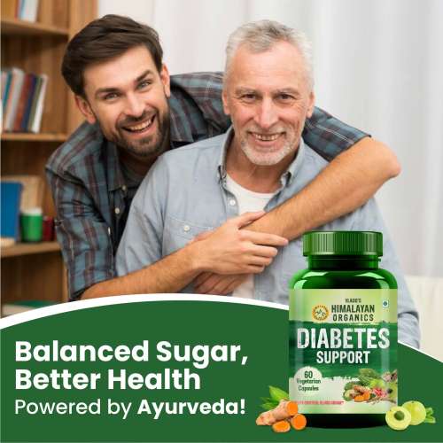 Vlado's Himalayan Organics: Diabetes Support Supplement | Helps Control Blood Sugar Levels | 100% Vegetarian (60 Capsules)