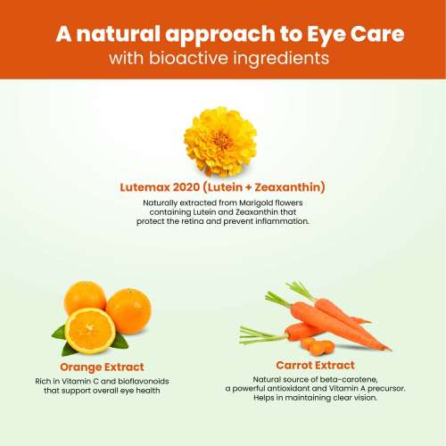 Vlado's Himalayan Organics: Vlado's Himalayan Organics Plant Based Eye Care Lutein and Zeaxanthin Supplement to Improve Vision, Blue Light & Digital Guard (Lutemax 2020, Orange Extract, Carrot Extract) - 60 Veg Tablets