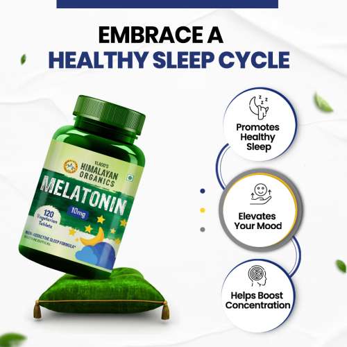 Vlado's Himalayan Organics: Melatonin 10Mg (Healthy Sleep Cycle) - 120 Tablets