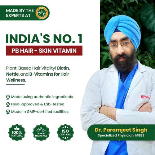 Vlado's Himalayan Organics: Plant based Hair Vitamin (With Biotin and DHT Blocker) - 60 Veg Capsules