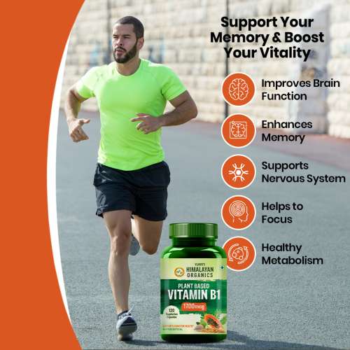 Vlado's Himalayan Organics: Plant-Based Vitamin B1 | Rich in Antioxidants | Supports Memory And Energy (120 Capsules)