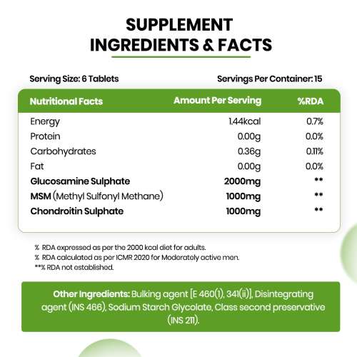 Vlado's Himalayan Organics: Vlados Himalayan Organics Glucosamine Chondroitin MSM with Boswellia | Cartilage & Joint Support Supplement | Glucosamine for Joint Relieves Pain and Stiffness - 90 Vegetarian Tablet