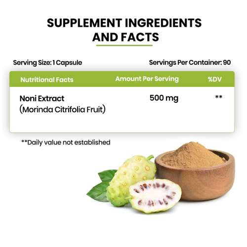 Vlado's Himalayan Organics: Noni Gold Extract Body Detoxifier Supplement - 90 Veg Capsules