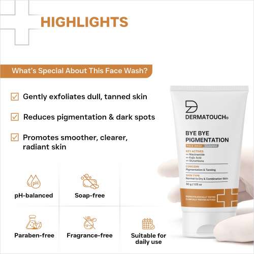 Dermatouch: Dermatouch Bye Bye Pigmentation Face Wash - 30gm  Pack Of 2