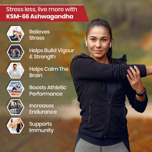 Vlado's Himalayan Organics: KSM - 66 Ashwagandha 1000Mg I KSM-66 I Boost Energy, Strength, Stamina | Helps Anxiety & Stress Relief For Men & Women (60 Capsules)